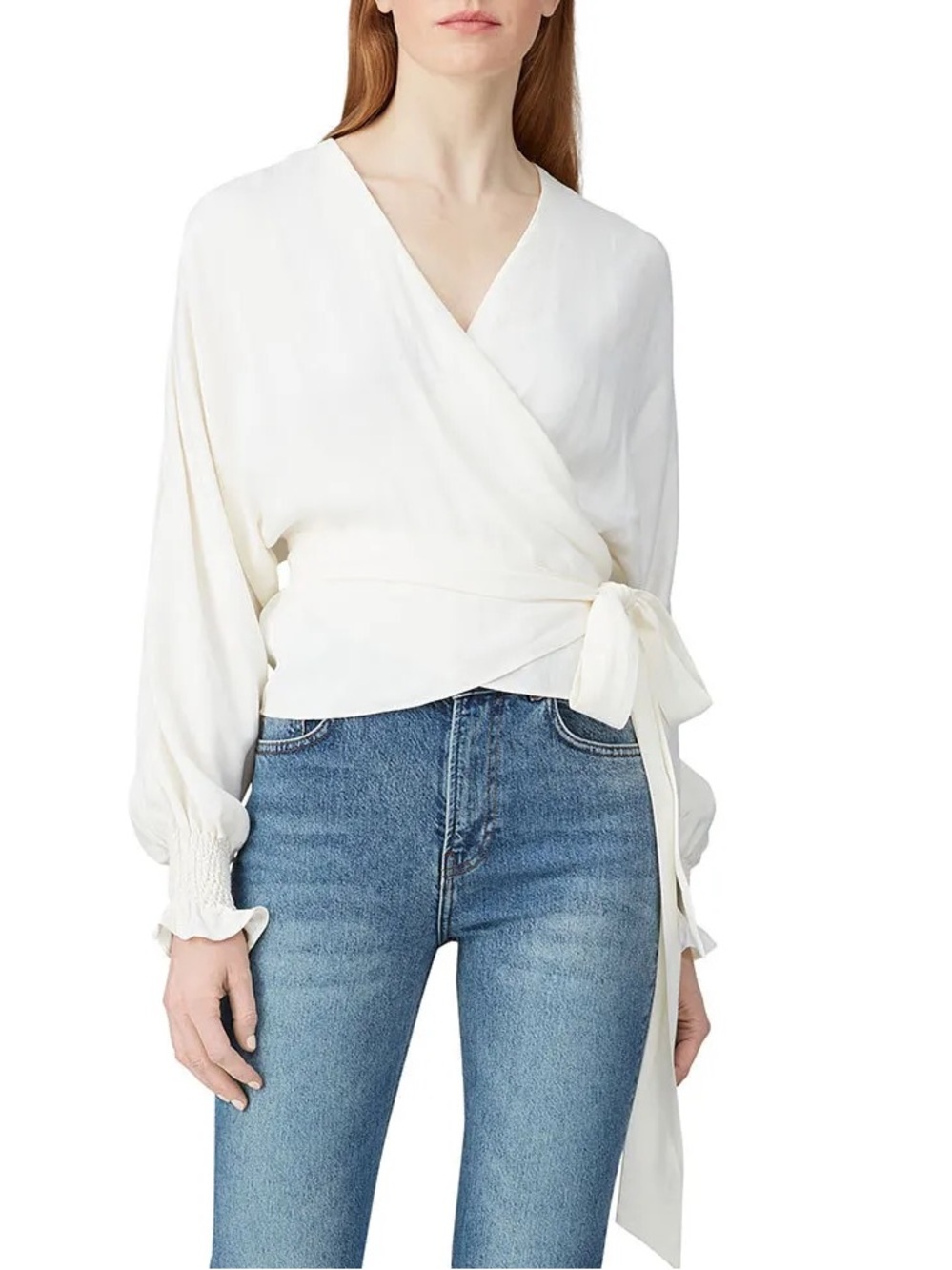 Charli London 8 Designer Wrap Tie Top Cotton Quiet Luxury Structural Ruffles Eco